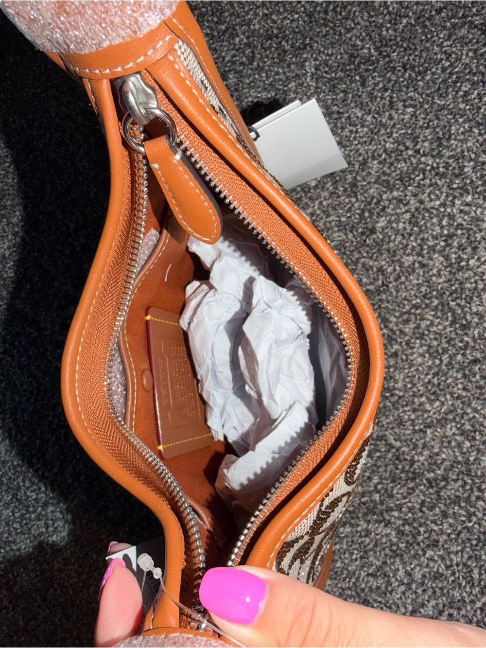 COACH Crystal Signature Jacquard Shoulder Bag - Picture 9 of 10